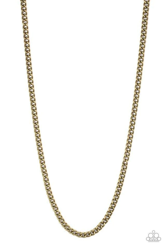 First Rule of Fight Club Brass Urban Necklace