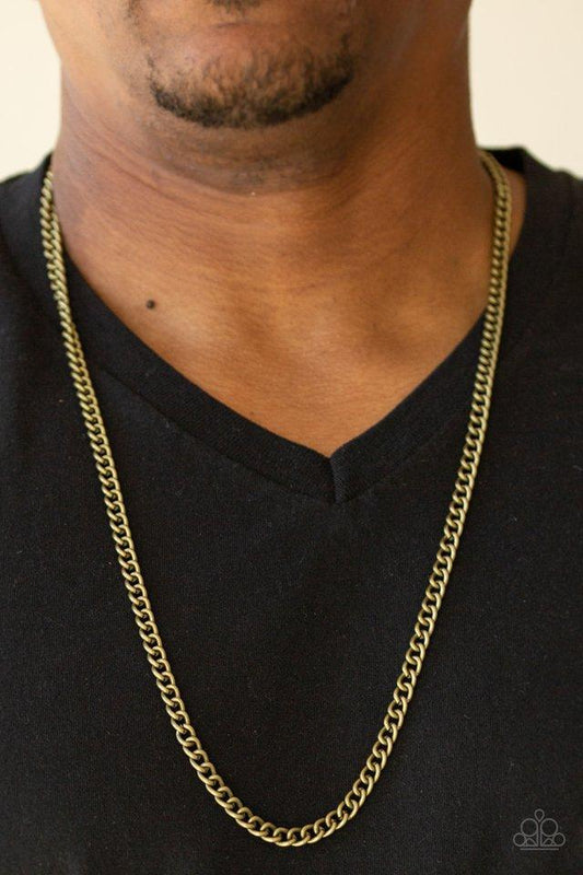 First Rule of Fight Club Brass Urban Necklace