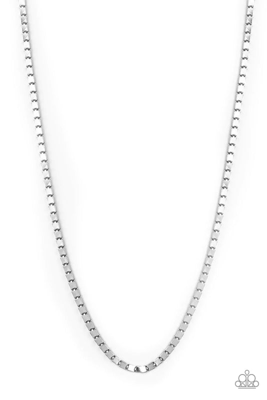 Boxed In - Silver Men's Necklace
