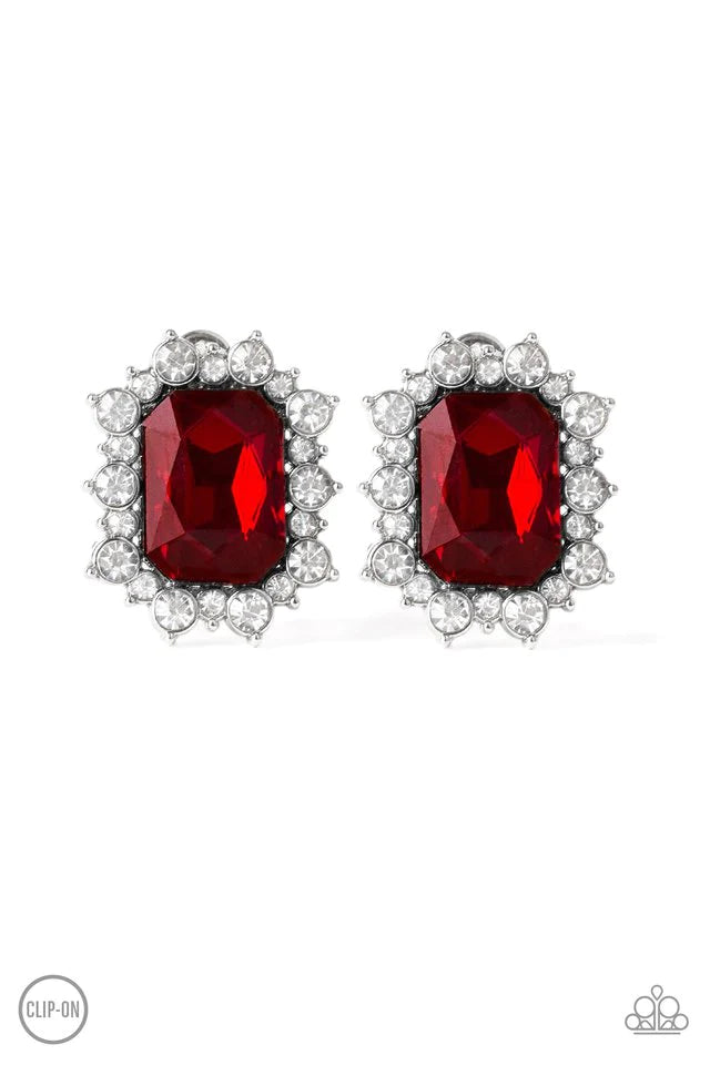 Prime Time Shimmer - Red Clip-On
