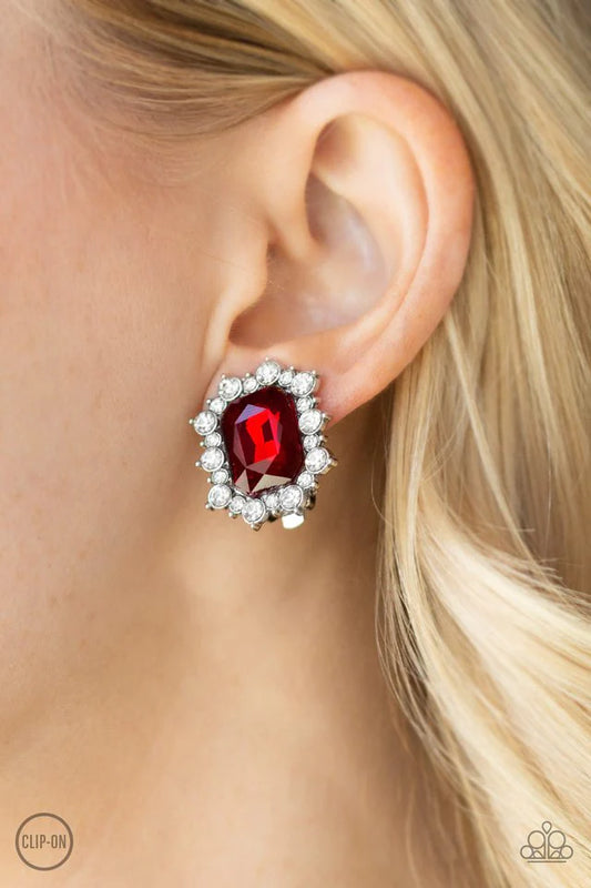 Prime Time Shimmer - Red Clip-On