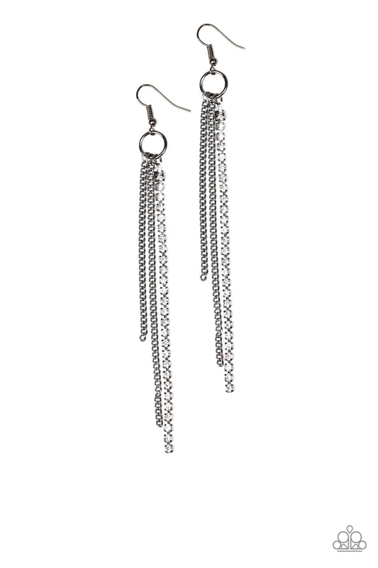 Streamlined - Black Earrings