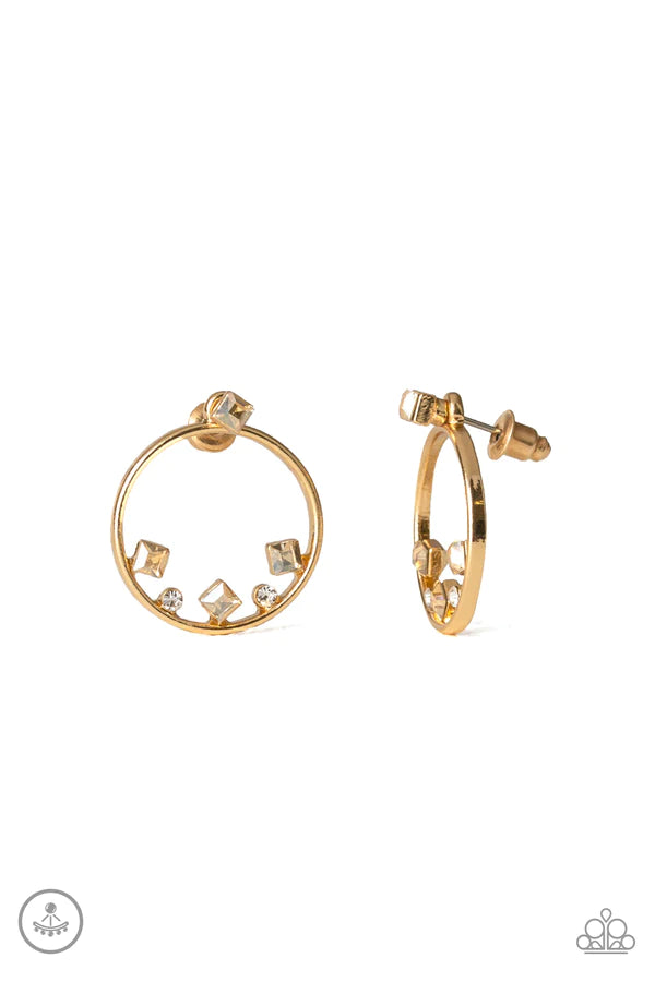 Top-Notch Twinkle - Gold Post Earrings