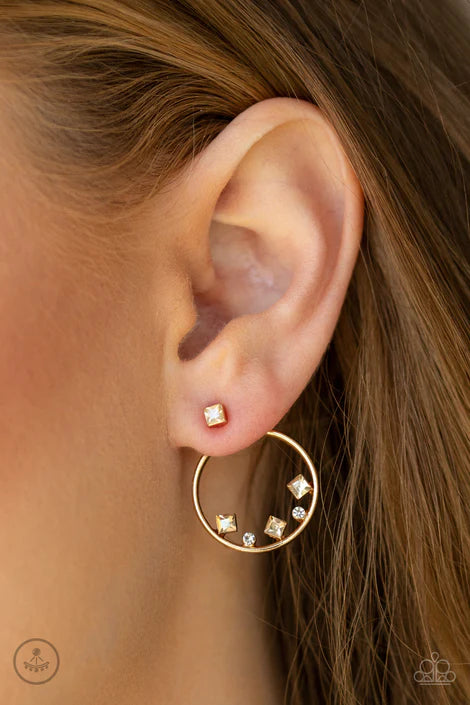 Top-Notch Twinkle - Gold Post Earrings