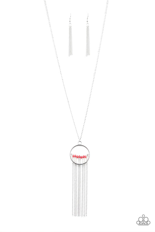 Terra Tassel - Red Necklace