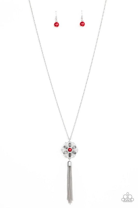 Fine Florals - Red Necklace