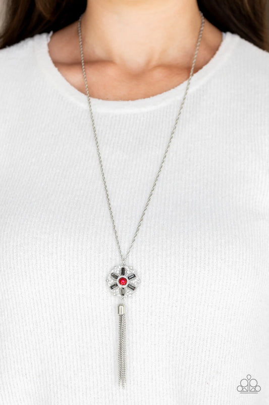 Fine Florals - Red Necklace