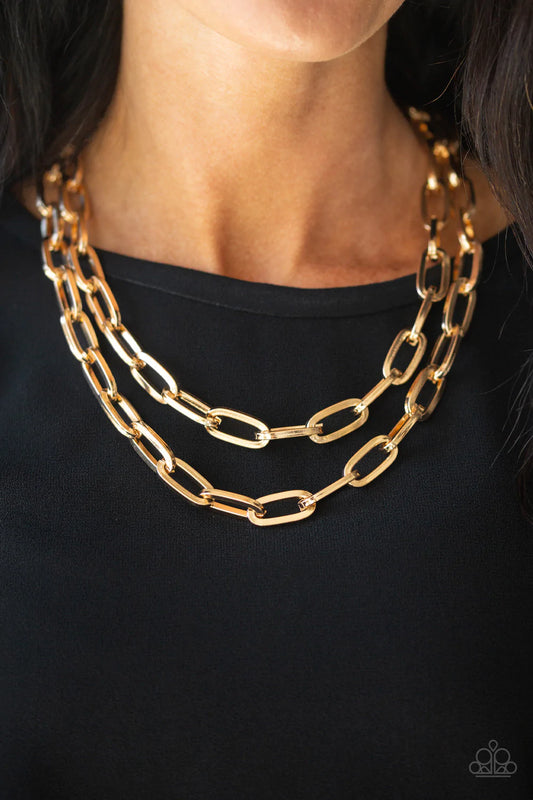 Make A CHAINge - Gold Necklace