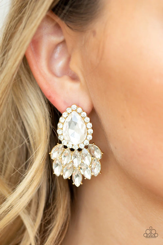 A Breath of Fresh HEIR - Gold Post Earrings