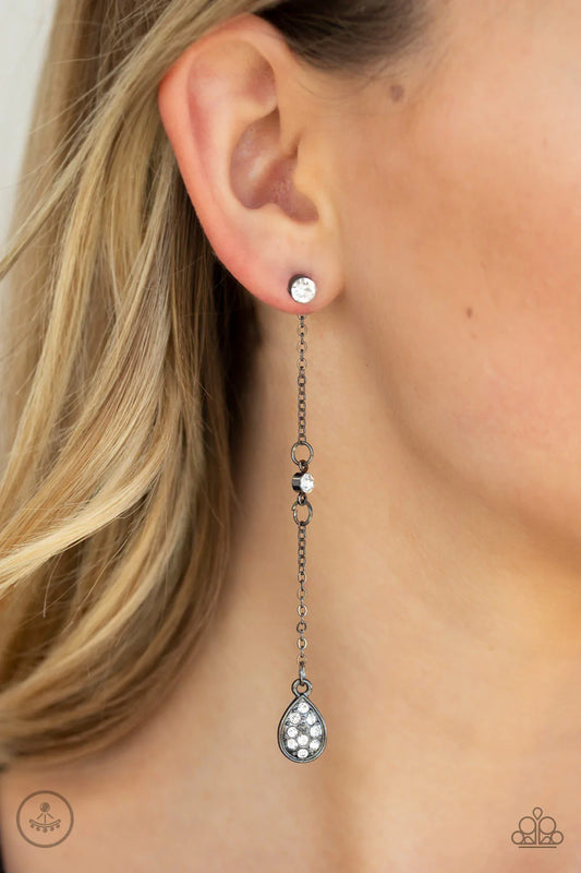 When It REIGNS - Black Post Earrings