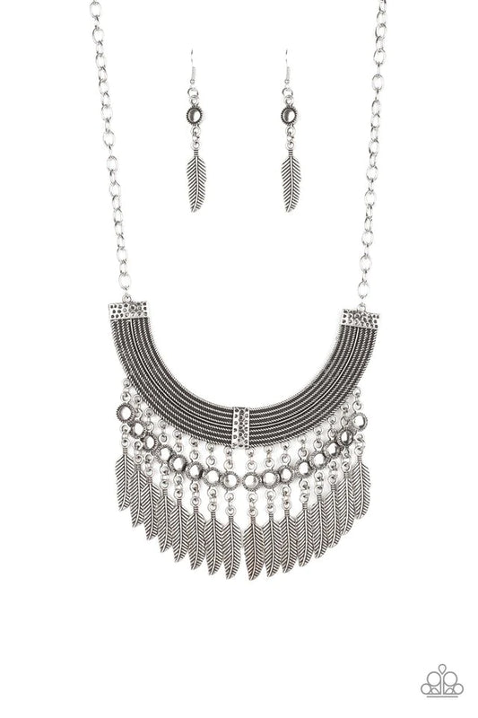 Fierce in Feathers - Silver Necklace