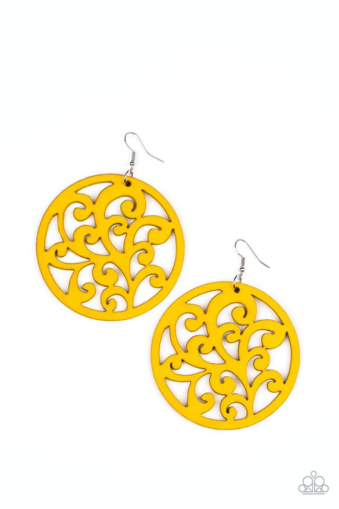 Fresh Off The Vine - Yellow Earrings