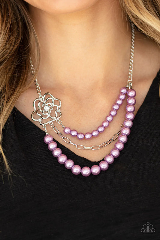 Fabulously Floral - Purple  Necklace