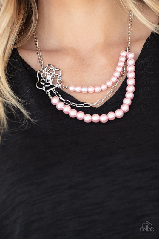 Fabulously Floral - Pink Necklace