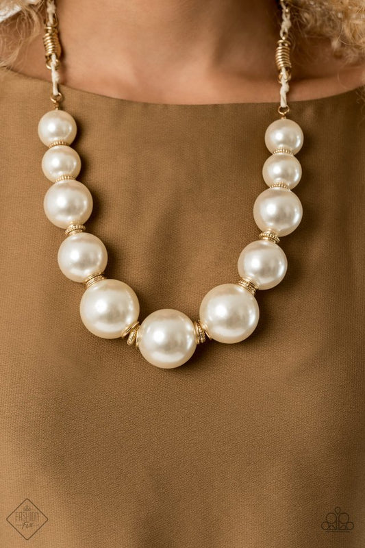 Pearly Prosperity - Gold Necklace