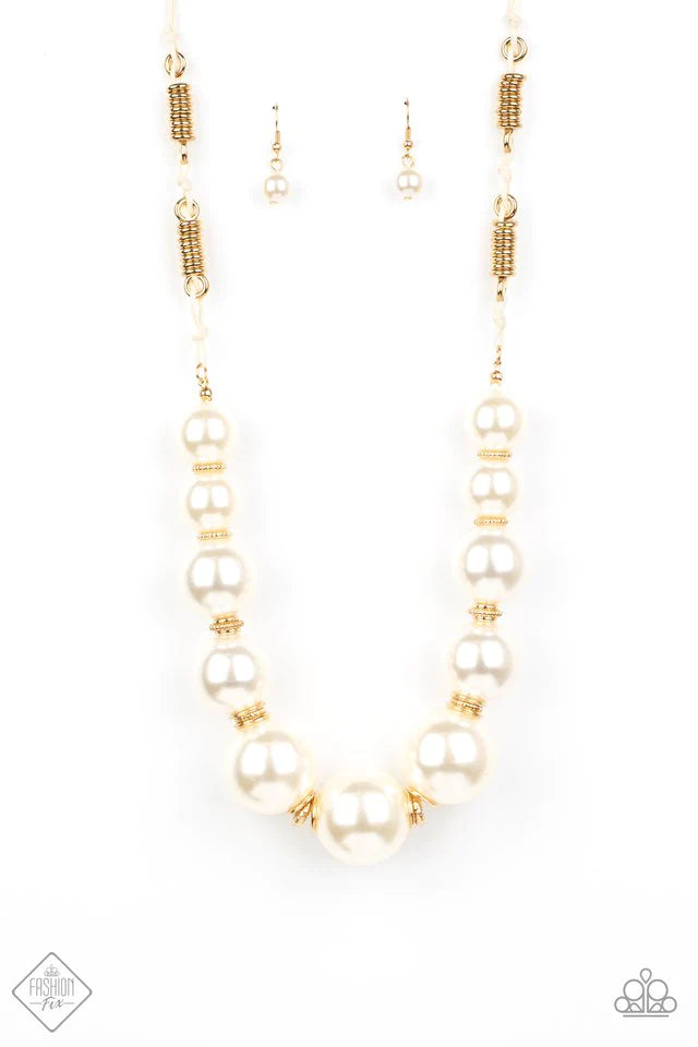 Pearly Prosperity - Gold Necklace