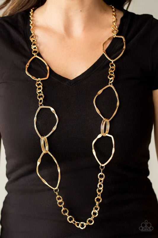 Abstract Artifact - Gold Necklace