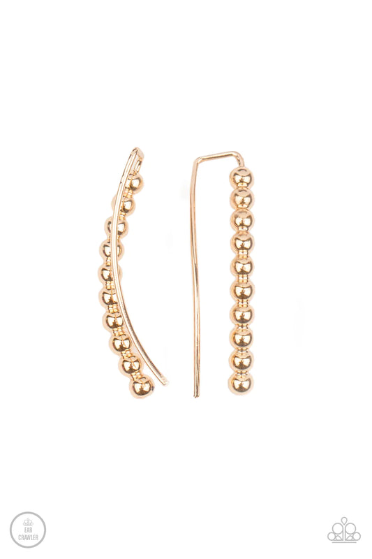 Climb On - Gold ♥ Post Earrings