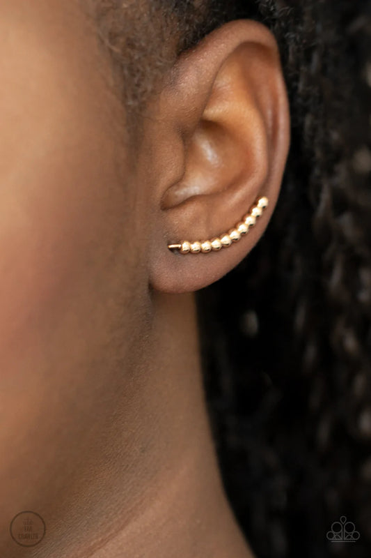 Climb On - Gold ♥ Post Earrings