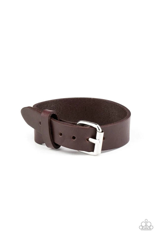 Tougher Than Leather-  Silver Buckle Urban Bracelet