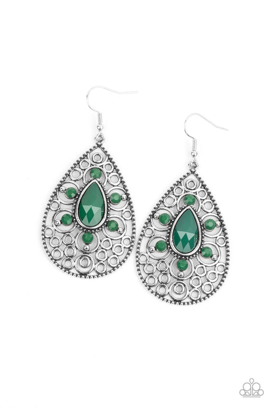 Modern Garden - Green Earrings