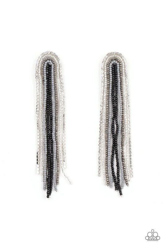 Let There BEAD Light - Black Post Earrings