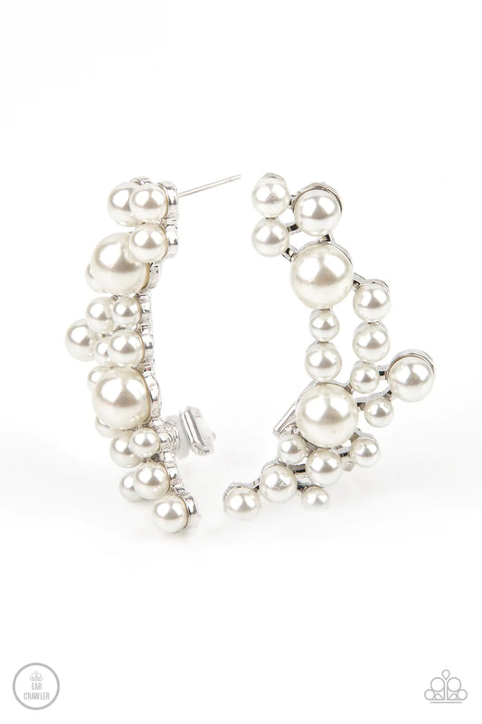 Metro Makeover - White Post Earrings