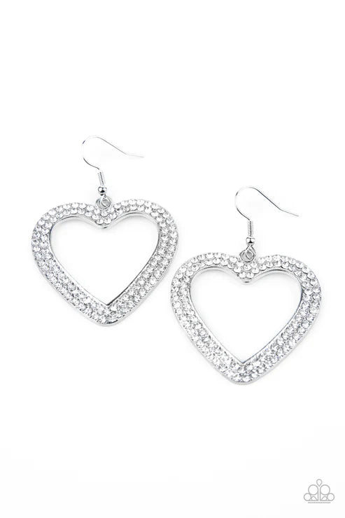 GLISTEN To Your Heart - Silver Earrings