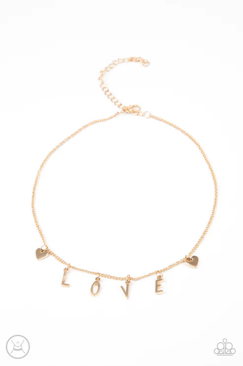 Love Conquers All - Gold Necklace
