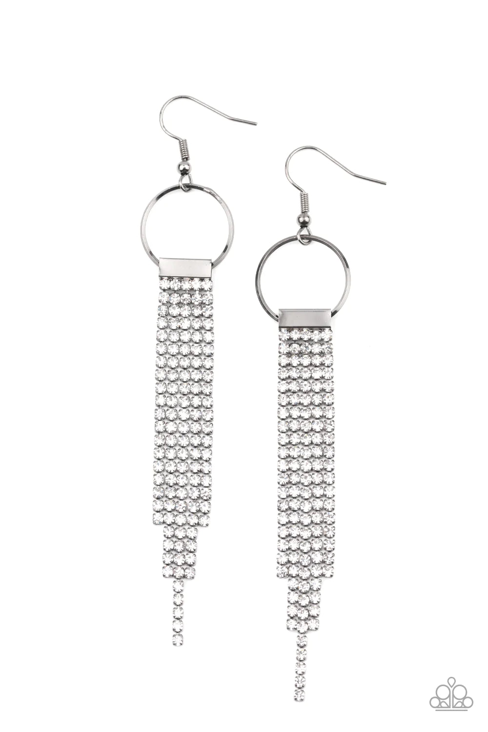 Tapered Twinkle - White Earrings