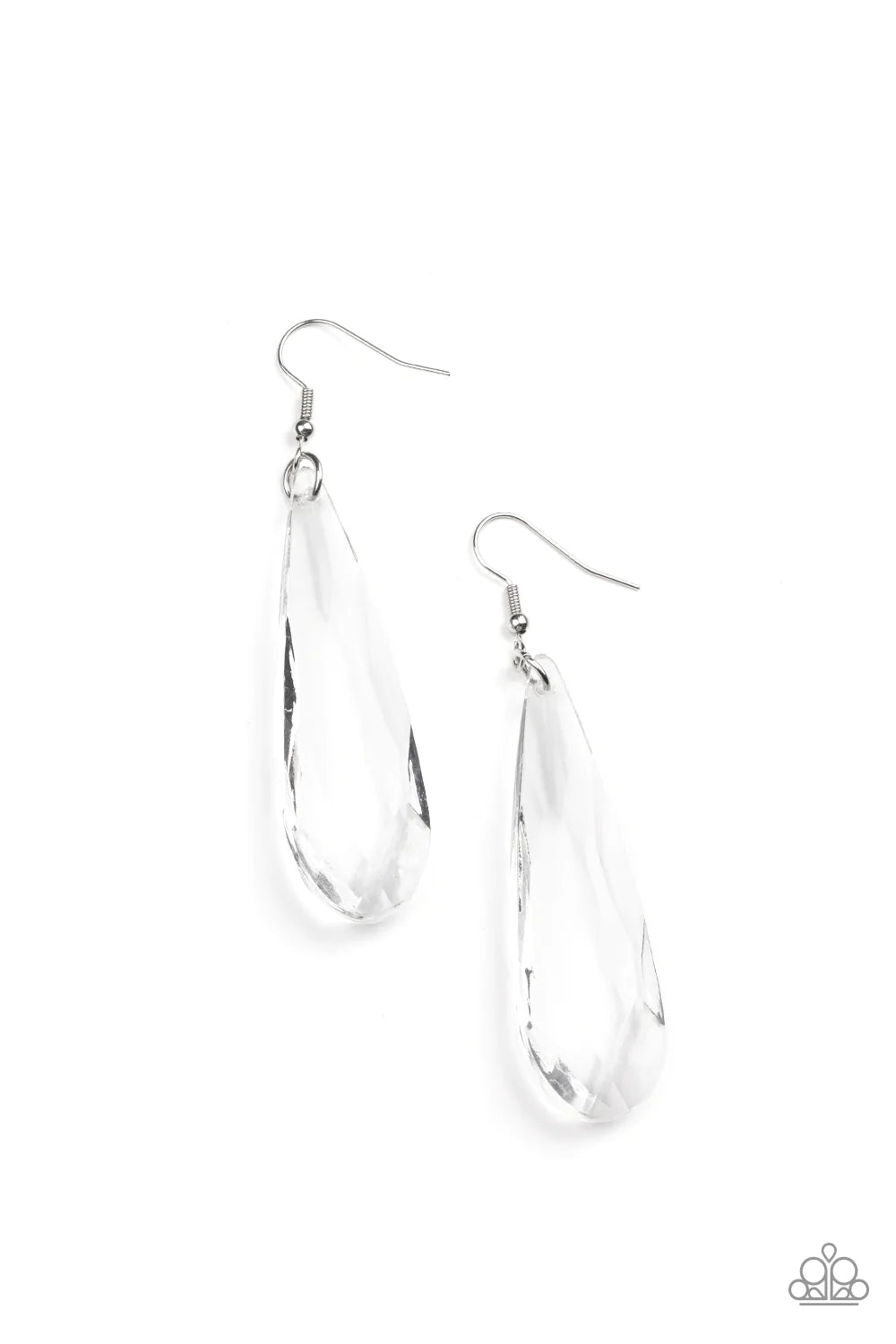 Crystal Crowns - White Earrings