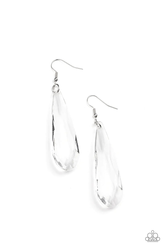 Crystal Crowns - White Earrings