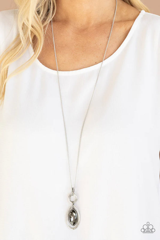 Glamorously Glaring Silver Necklace