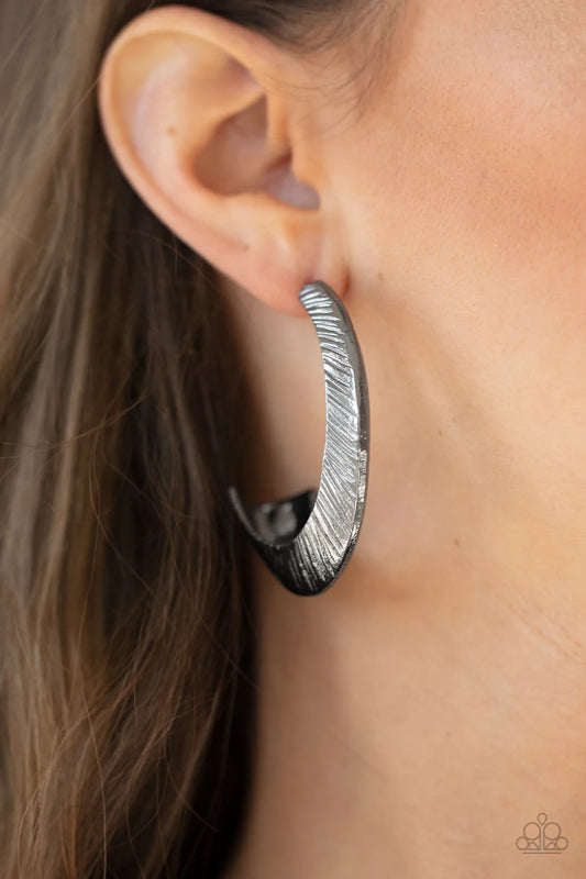 I Double FLARE You - Black Earrings