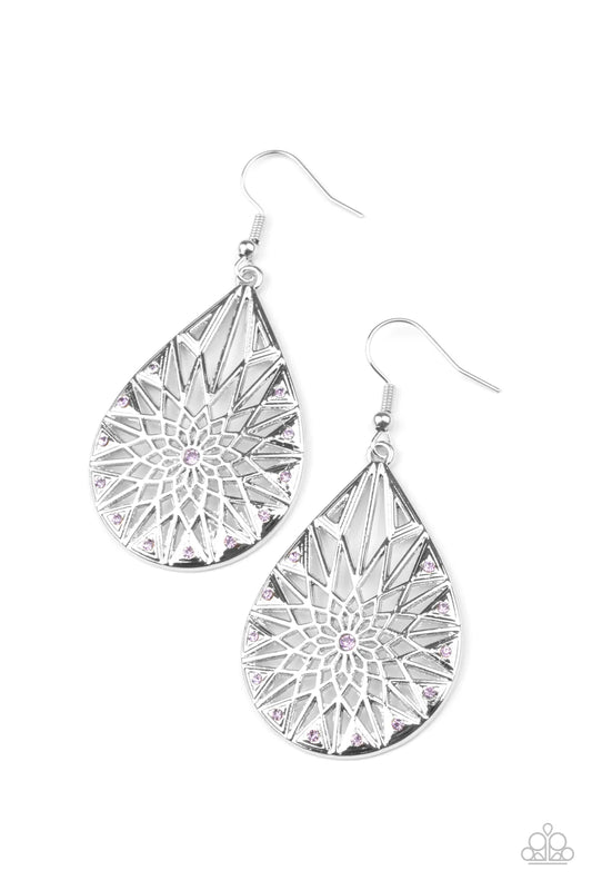 Icy Mosaic - Purple  Earrings