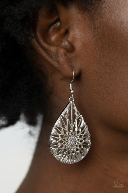 Icy Mosaic - Purple  Earrings