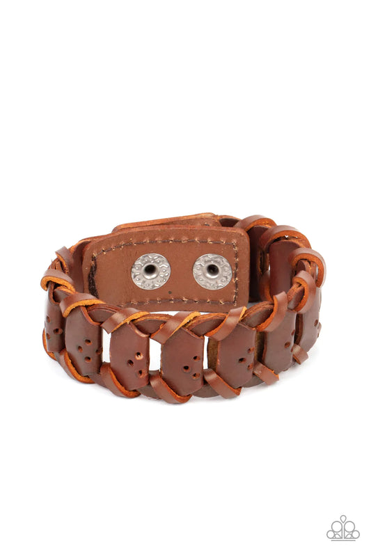 Knocked for a Loop - Brown Urban Bracelet