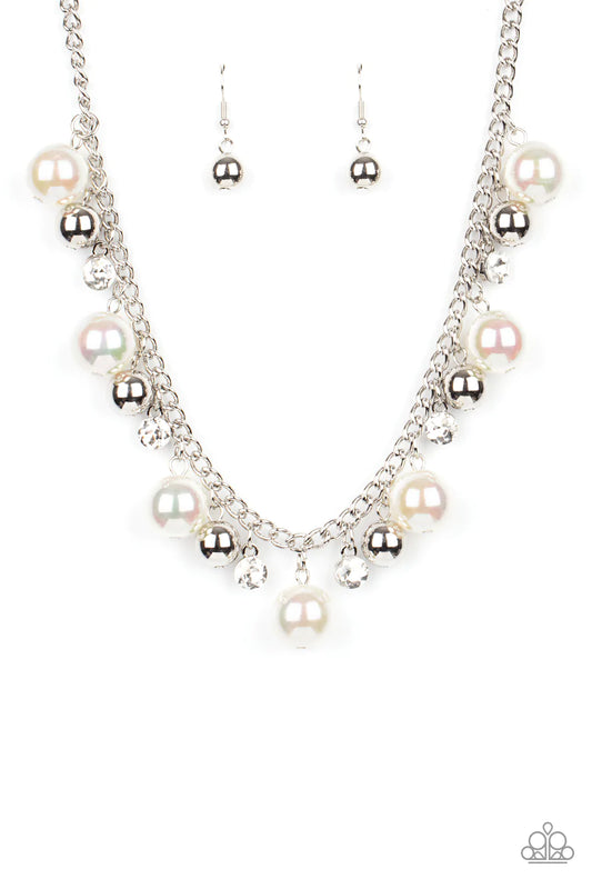 Galactic Gala - White Necklace