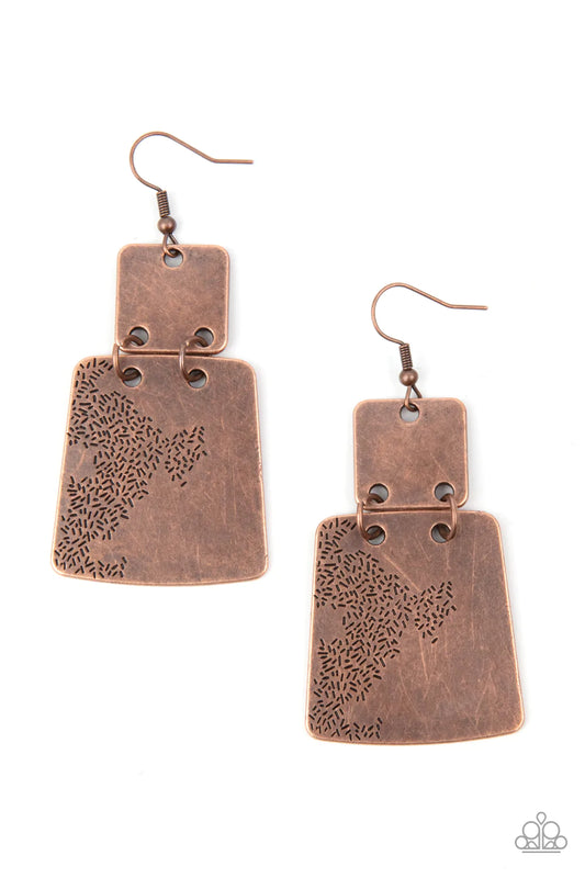 Tagging Along - Copper Earrings