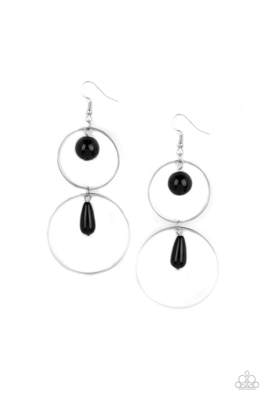 Cultured in Couture Black Earrings