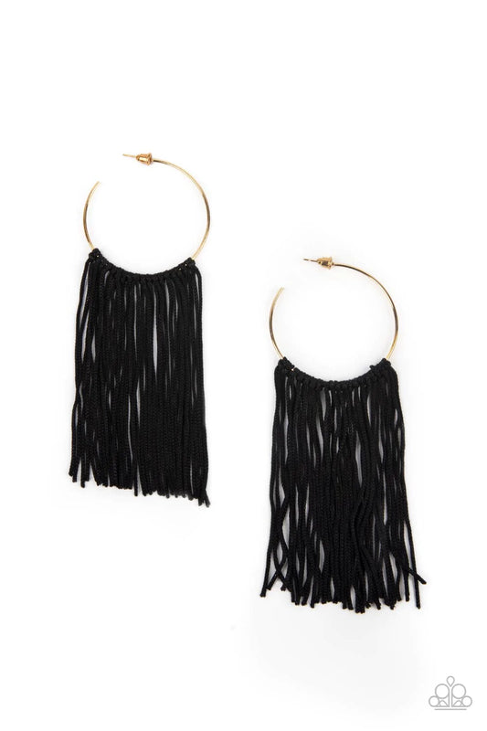 Flauntable Fringe - Gold Earrings