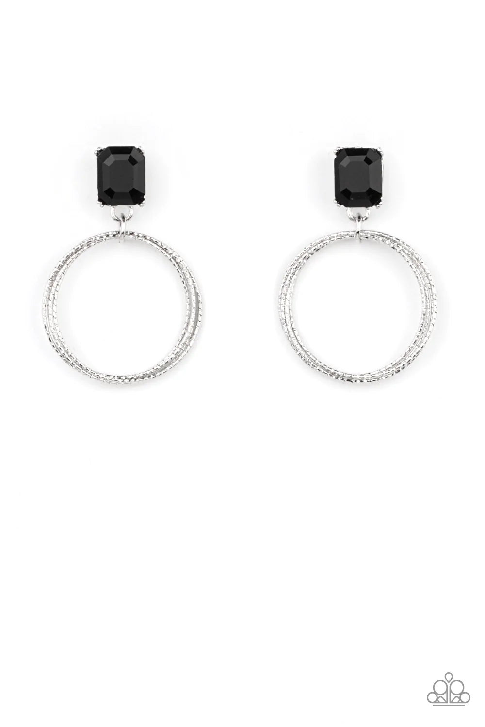 Prismatic Perfection - Black Post Earrings