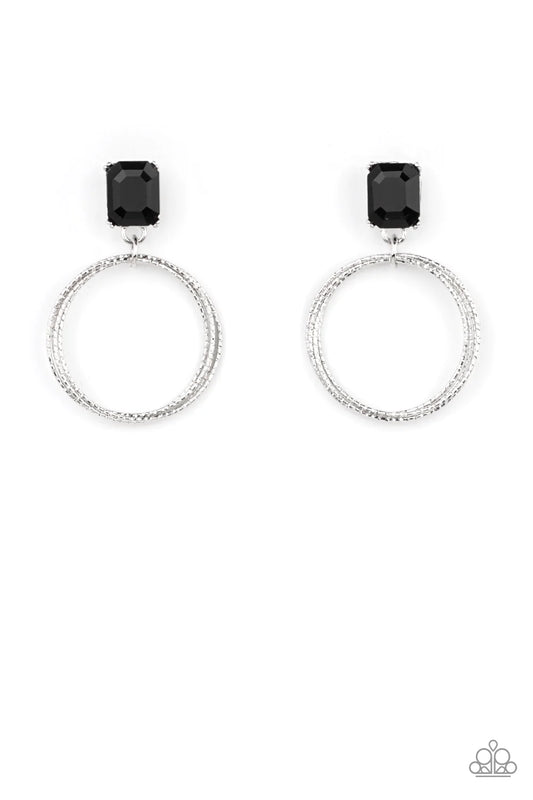 Prismatic Perfection - Black Post Earrings