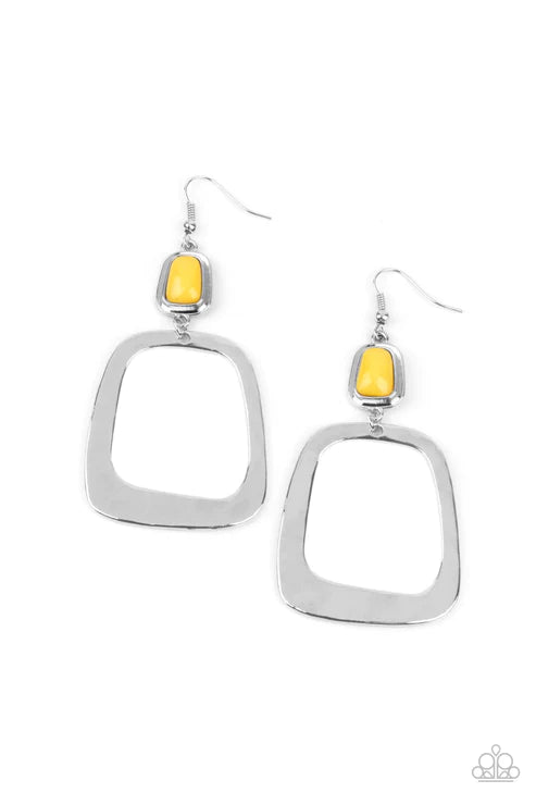 Material Girl Mod Yellow Earrings