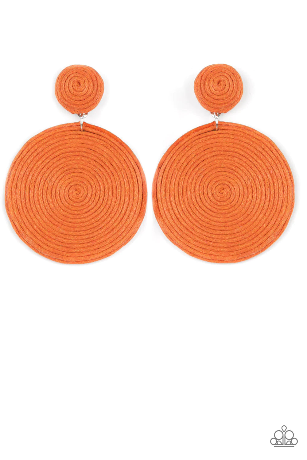 Circulate The Room - Orange Post Earrings
