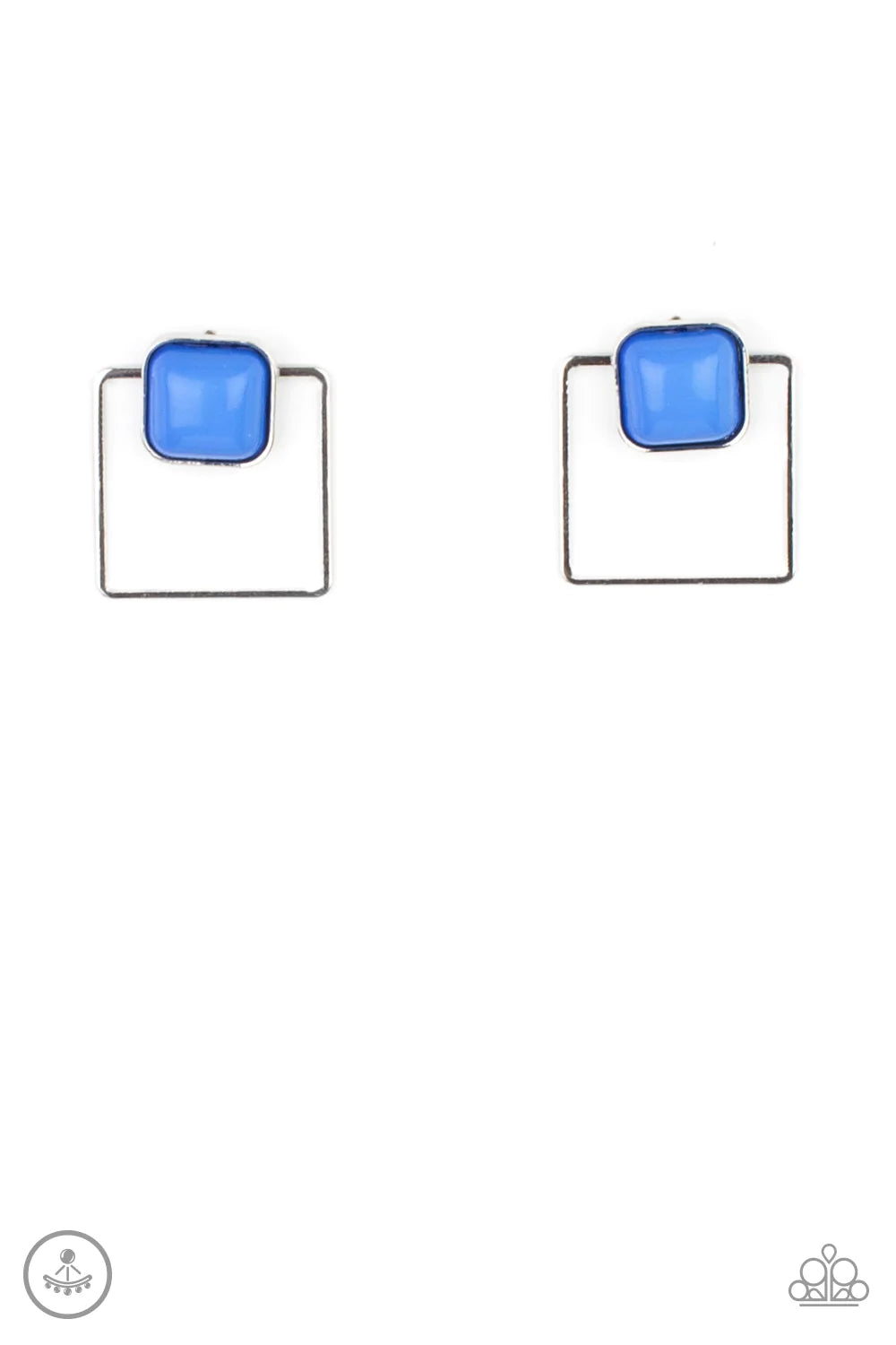 FLAIR and Square - Blue Post Earrings