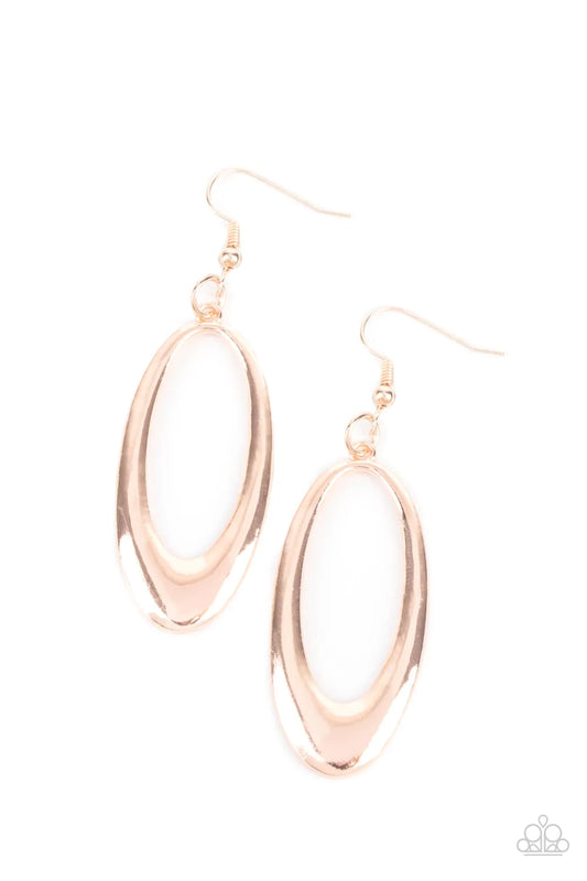 Oval the Hill - Rose Gold Earrings