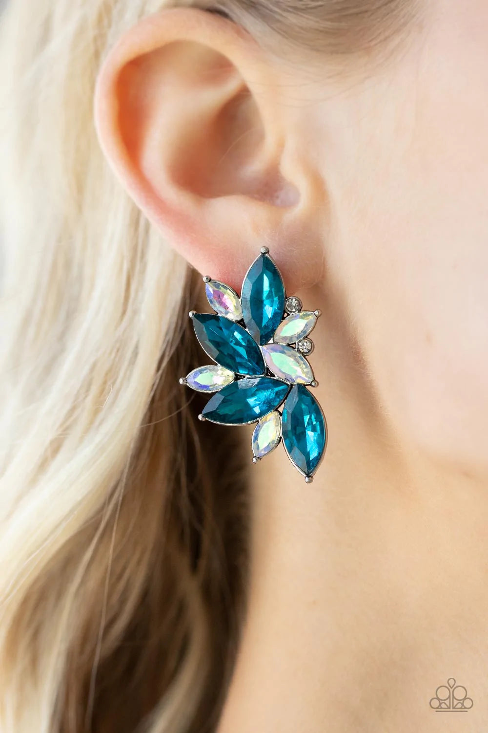 Instant Iridescence - Blue Post Earrings