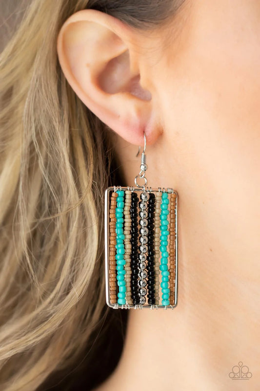 Beadwork  Wonder Black Earrings