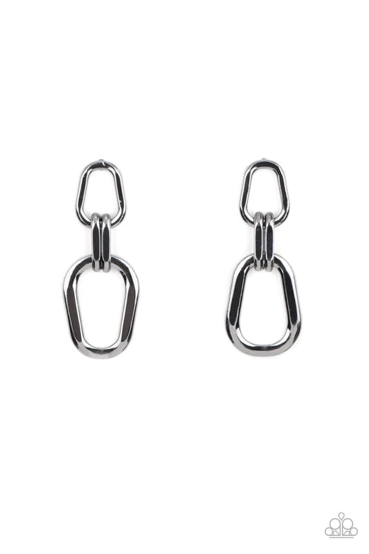 Harmonic Hardware - Black Post Earrings